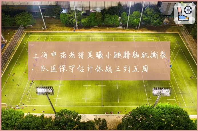 上海申花老将吴曦小腿腓肠肌撕裂，队医保守估计休战三到五周
